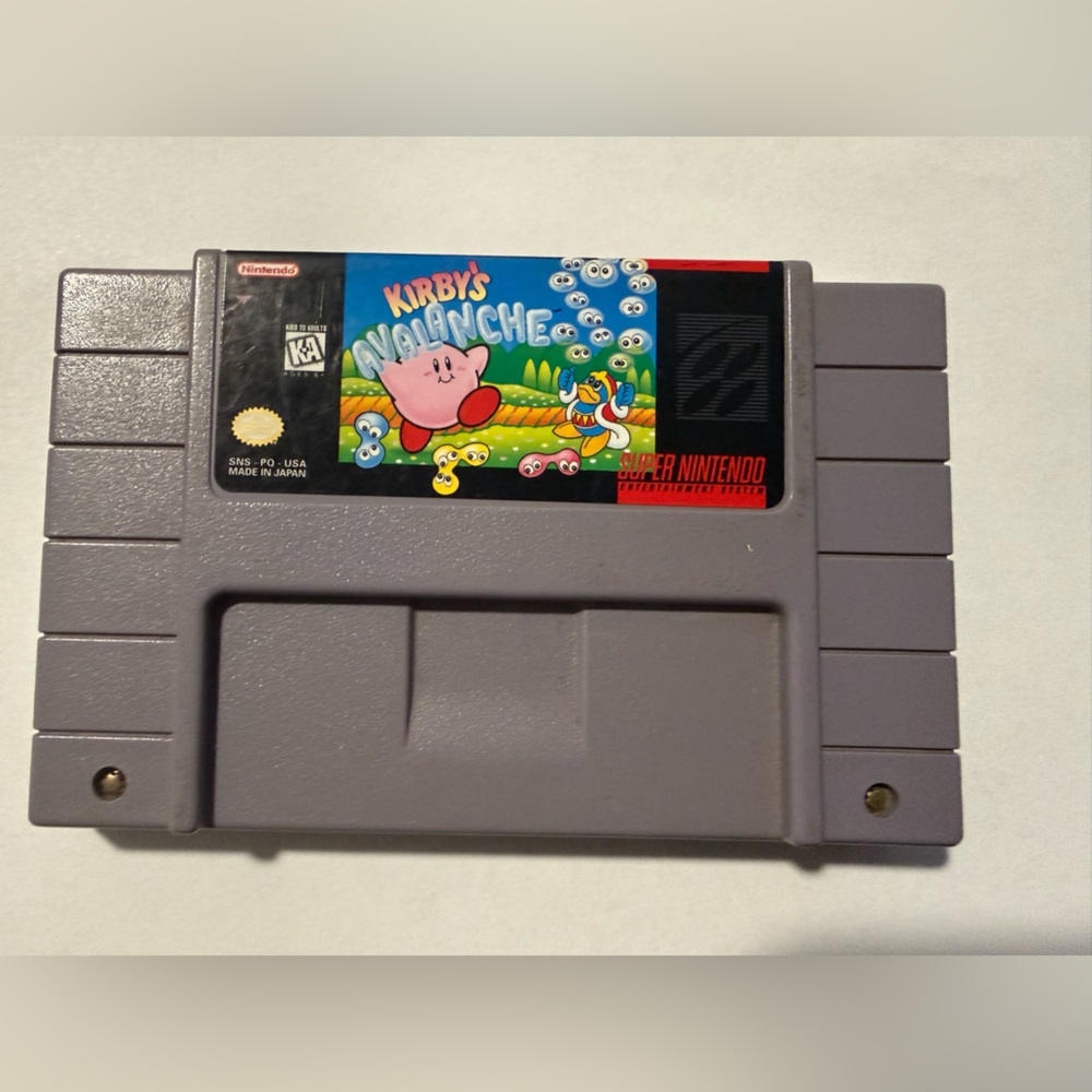 Super Nintendo Kirby's Avalanche (Gray) - Classic SNES Cartridge